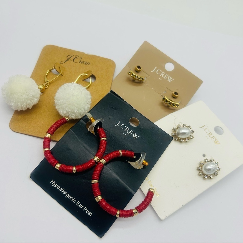 J. Crew Lot Four Pair of Earrings NWT